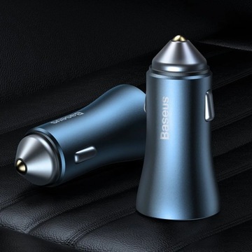 АВТОМОБИЛЬНОЕ ЗАРЯДНОЕ УСТРОЙСТВО BASEUS FAST ДЛЯ ТЕЛЕФОНА USB-C USB МОЩНОЕ 40 Вт PD QC