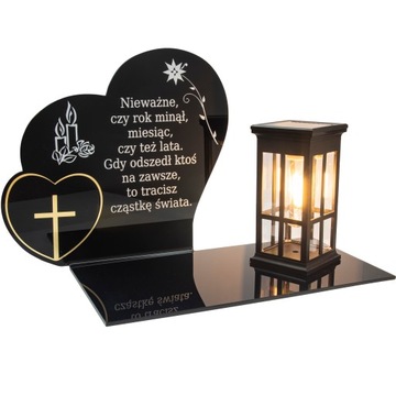SOLARNY ZNICZ LED STATUETKA NA CMENTARZ GRÓB DUŻA