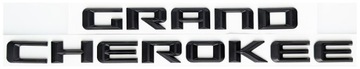 Emblemat GRAND CHEROKEE czarny mat 198x20mm+318x20mm