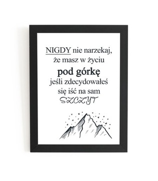 Plakat Typograficzny A3 Obraz do Biura Motywacyjny