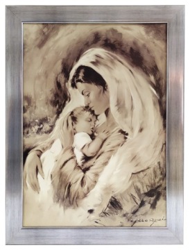 OBRAZ MATKI BOŻEJ BOSKIEJ KARMIĄCEJ Z DZIECIĄTKIEM