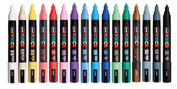 16szt luzem Marker plakatowy akrylowy zestaw komplet 16/2 POSCA PC-5M UNI
