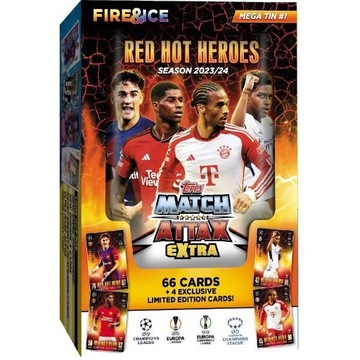 MATCH ATTAX EXTRA 2023/2024 MEGA TIN - MEGA PUSZKA #1 RED HOT HEROES