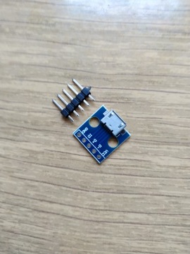 Micro USB DIP 5-контактный + адаптер с золотым контактом