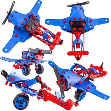 КОМПЛЕКТ КОНСТРУКЦИОННЫХ БЛОКОВ САМОЛЕТ ПОЕЗД ЭКСКАВАТОР