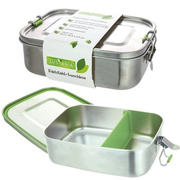 Стальной ланчбокс, контейнер для еды 1,1л.