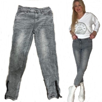 damskie spodnie jeans BY O LA LA 40 L