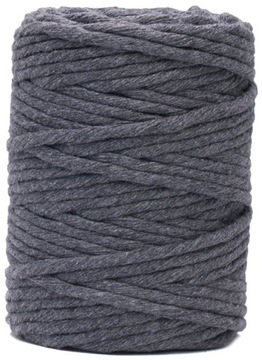 Sznurek Bawełniany do Makramy Antracytowy 5mm 50m