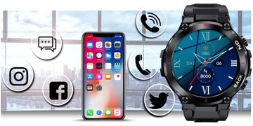 SMARTWATCH ZEGAREK MĘSKI Z LOKALIZACJĄ GPS MODUŁ SATELITARNY TRENING SPORT