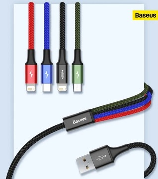 КАБЕЛЬ BASEUS FAST STRONG USB КАБЕЛЬ 4 В 1 2XUSB-C LIGHTNING MICRO QC 1,2 М