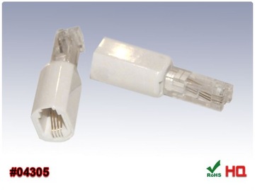 Przejście WMP2 RJ 10 wt - RJ 10 gn 1 sztuka