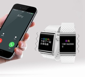 SMARTWATCH zegarek SMARTBAND Pulsometr Krokomierz AMOLED