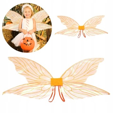 STRÓJ MOTYL WRÓŻKA SKRZYDŁA LED ŚWIECĄCE 145 CM