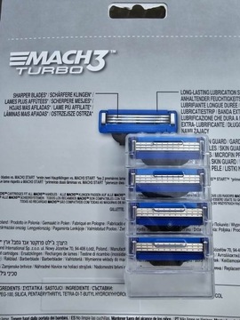 Gillette MACH3 TURBO / 4szt.