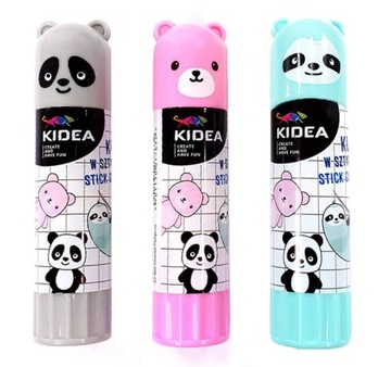 ZESTAW 3 x KLEJ W SZTYFCIE 15g ZWIERZĄTKA: Panda, miś, leniwiec, KIDEA