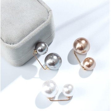9x Broszka ze sztucznej perły, vintage, modne przypinki z dekoltem w rozmiarze L