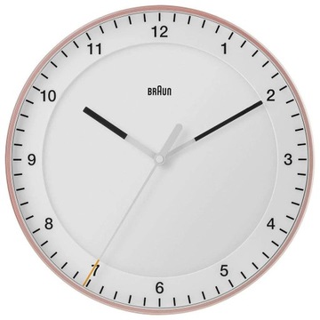 Zegar ścienny Braun biały, odcienie różowego 30cm + 1x AA