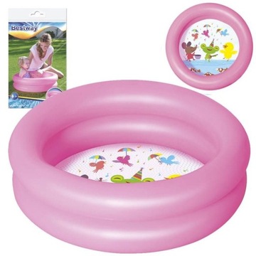 BASEN DMUCHANY OKRĄGŁY Bestway różowy 61 x 61 x 15 cm 51061