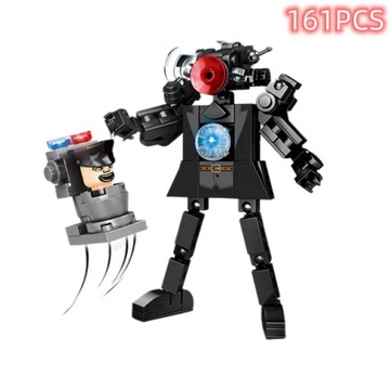 Skibidi Toilet Surveillance Man TV Compatible Building Blocks Mini Model