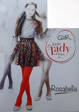 Gatta rajstopy dziecięce Rosabella 140/146 białe.