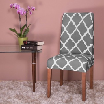 ПОКРЫТИЕ НА СТУЛ, ТОЛСТОЕ, СЕРОЕ, МАРОККАНСКИЙ УЗОР, ГИБКОЕ, УНИВЕРСАЛЬНОЕ