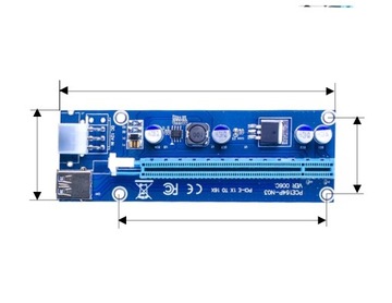 Riser USB 3.0 PCI-E 1x-16x 6PIN SATA RISER Koparka