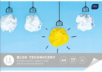 Blok techniczny INTERDRUK 10 arkuszy A4 170g
