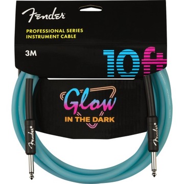 Fender Glow in the Dark Blue kabel gitarowy 3m