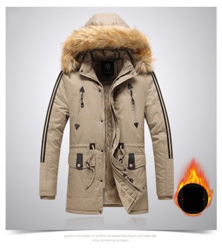 КУРТКА ЗИМНЯЯ МУЖСКАЯ, ДЛИННАЯ ПАРКА, ПАЛЬТО С КАПЮШОНОМ, УТЕПЛЕННАЯ, ПЛОТНАЯ, ТЕПЛАЯ