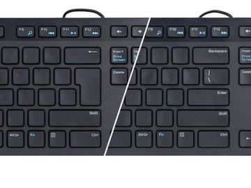 Klawiatura Biurowa Dell QuietKey KB216 QWERTY z Naklejkami