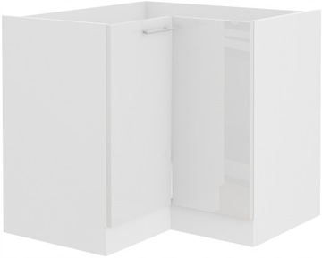 Szafka narożna biała 90x90 stojąca. Biały Połysk