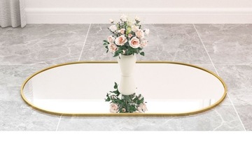 ОВАЛЬНОЕ НАСТЕННОЕ ЗЕРКАЛО, ЗОЛОТАЯ РАМКА, 100x50 см