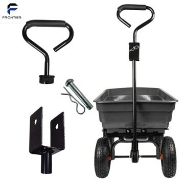 Садовая транспортная тележка, самосвал, 75л, 300 кг, ручная или для трактора