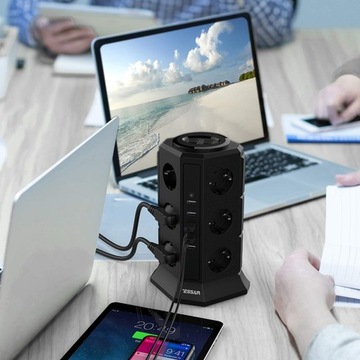 РАЗЪЕМ ПИТАНИЯ 12 РАЗЪЕМОВ 5 ДОРОЖНЫЙ АДАПТЕР USB