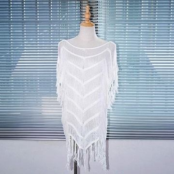 ПАРЕО ДЛЯ ПЛЯЖА, ВОЗДУШНОЕ ПЛАТЬЕ, СВОБОДНАЯ КЕПКА БОХО, БЕЛАЯ ДЛЯ ЛЕТА, БАХЛА