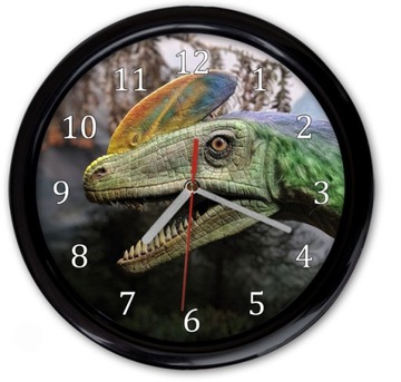 ZEGAR ŚCIENNY DINOZAURY dinozaur cichy mechanizm