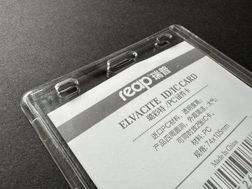 Чехол-держатель Вертикальный для удостоверений личности, прозрачный/прозрачный, 2 шт.