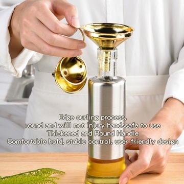 Zestaw lejek 5 szt. Zota ze stali nierdzewnej Gold Gold Cake Faet N2