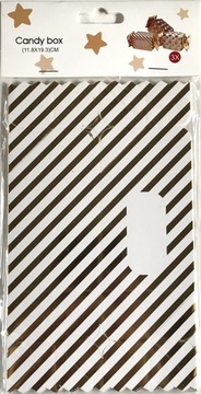 pudełko prezentowe 3szt biel złoty candy box
