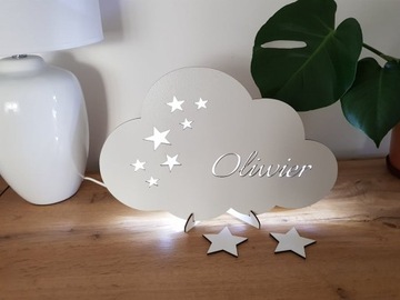 Ночник RGB LED CLOUD с сердечками, сетка под дерево
