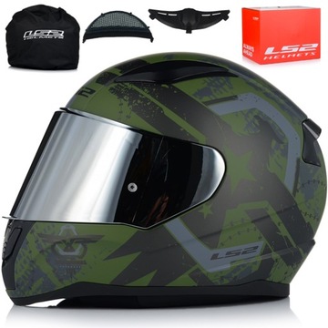 KASK MOTOCYKLOWY LS2 FF353 RAPID II THUNDER BIRDS 22.06 + LUSTRZANA SZYBA