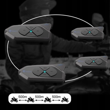 NOECI GOCOM4 МОТОЦИКЛОВЫЙ ИНТЕРКОМ 1200m BLUETOOTH ПОЛЬСКИЙ FM-РАДИО ЛЕКТОР