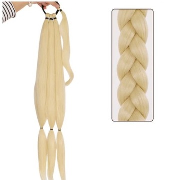 ПРИКРЕПЛЕННАЯ КОСИКА НА РЕЗИНКЕ 80СМ #613