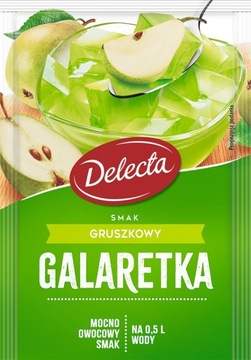 Galaretka Delecta mix 10 smaków do deserów, mleczna i klasyczna owocowa
