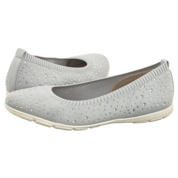 Buty Baleriny Damskie Caprice Szare 9-22107 LT. Grey Knit
