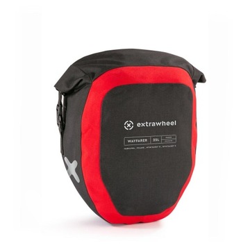 Велосипедные кофры Extrawheel Wayfarer 50 л, черные/красные