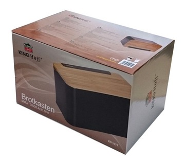 Стальная хлебница с разделочной доской, контейнером для хлеба, булочками, ЧЕРНЫЙ