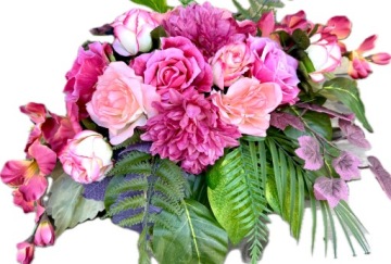 КАК ЖИТЬ! Большой букет головной убор искусственные цветы розы для кладбища могилы