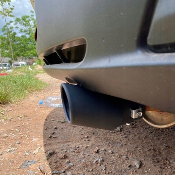 ВЫХЛОПНАЯ НАКОНЕЧНИК Изогнутая КРЫШКА Матовый Черный