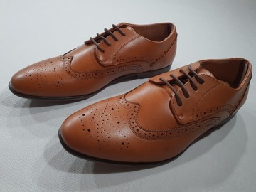 NEXT buty pantofle brązowe UK11,5 EUR46 30cm